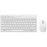 雷柏（Rapoo） 8000GT无线蓝牙键盘鼠标套装白 商务办公笔记本电脑便携键鼠轻薄紧凑
