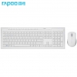 雷柏（Rapoo） 8200G 多模无线键鼠套装 2.4G/蓝牙多设备切换防溅洒设计4档DPI白色